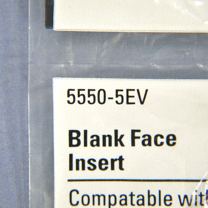 Cooper 5550-5EV Ivory Modular Wallplate Solid Blank 1-Port Filler Inserts 2-Pack