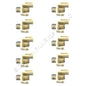 10 Cooper Almond Modular TV Video Connector F-Type Coax Cable Jacks RG6 5552-5EA