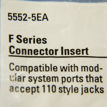 Cooper Almond Modular TV Video Connector F-Type Coax Cable Jack RG6 5552-5EA