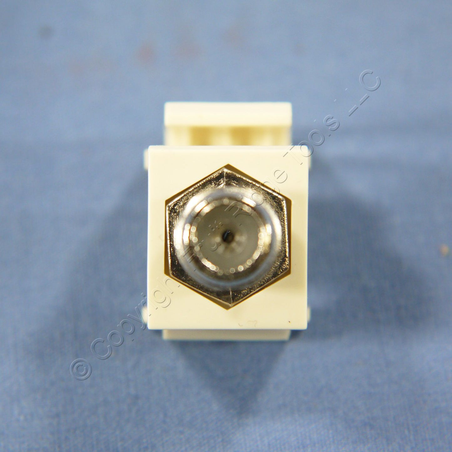 10 Cooper Almond Modular TV Video Connector F-Type Coax Cable Jacks RG6 5552-5EA