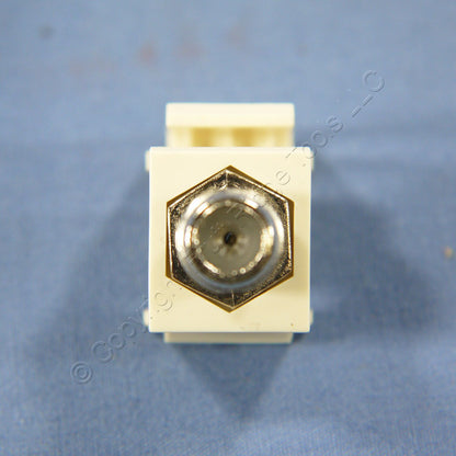 10 Cooper Almond Modular TV Video Connector F-Type Coax Cable Jacks RG6 5552-5EA