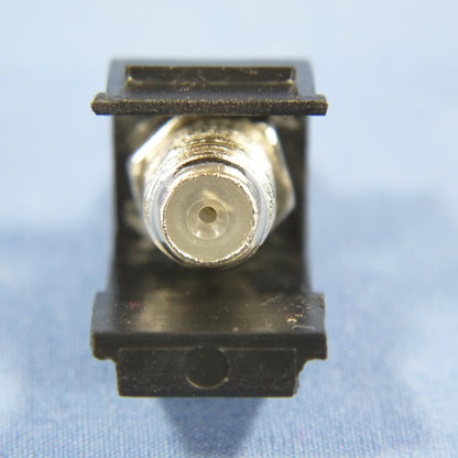 Cooper Black Modular TV Video Connector F-Type Coax Cable Jack RG6 5552-5EBK