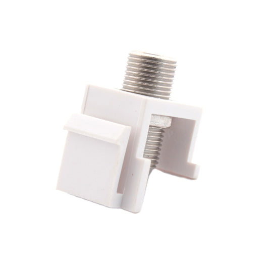 Cooper White Modular TV Video Connector F-Type Coaxial Cable Jack RG6 5552-5EW