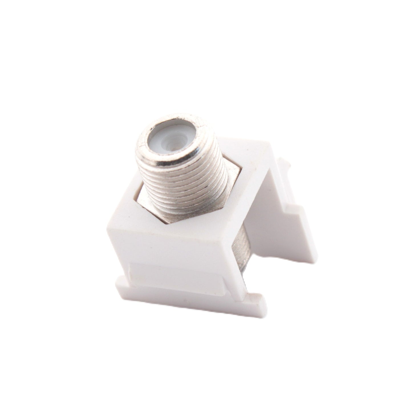 Cooper White Modular TV Video Connector F-Type Coaxial Cable Jack RG6 5552-5EW