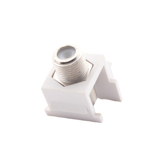 Cooper White Modular TV Video Connector F-Type Coaxial Cable Jack RG6 5552-5EW