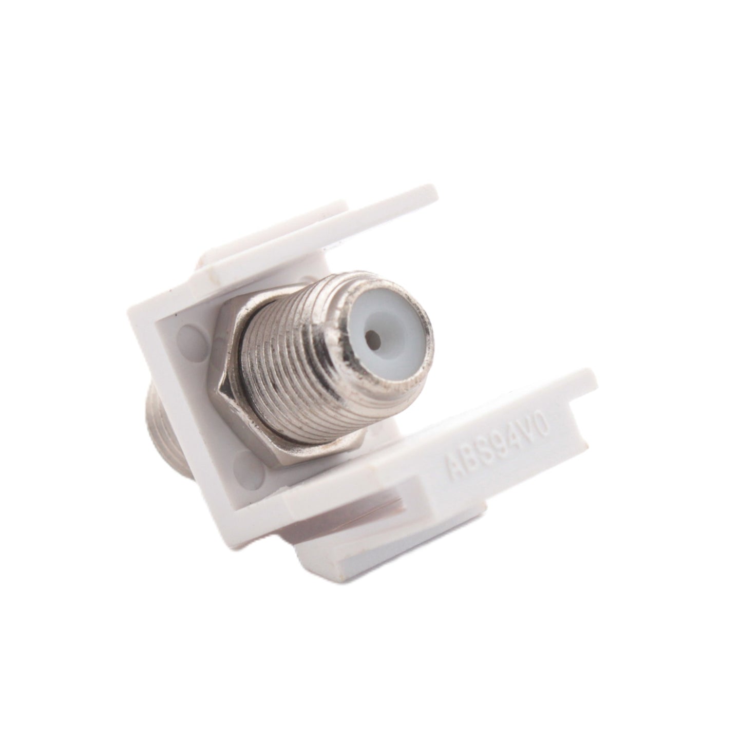 Cooper White Modular TV Video Connector F-Type Coaxial Cable Jack RG6 5552-5EW