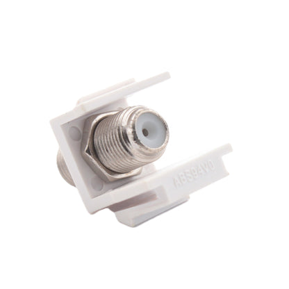 Cooper White Modular TV Video Connector F-Type Coaxial Cable Jack RG6 5552-5EW