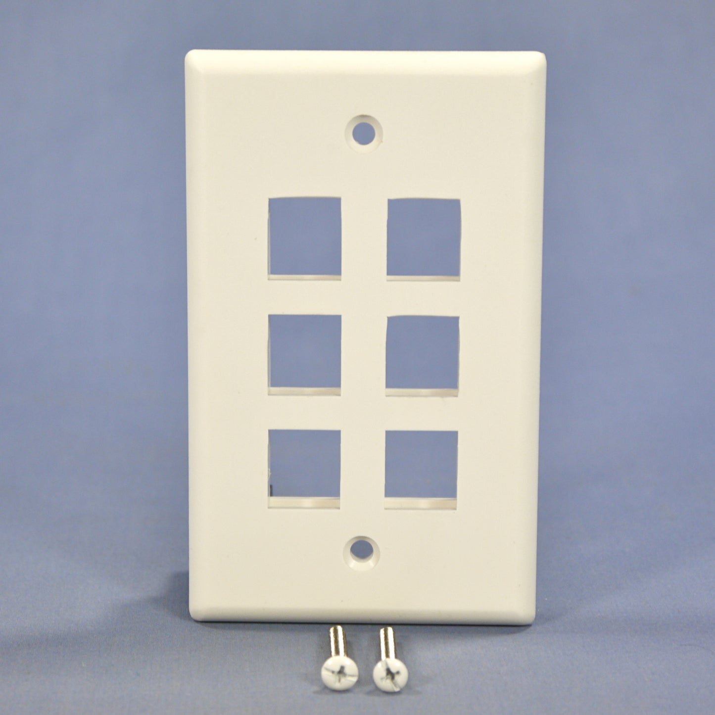 Cooper 5566-5EW White 1-Gang Flush Moduar 6-Port Thermoplastic Nylon Wallplate