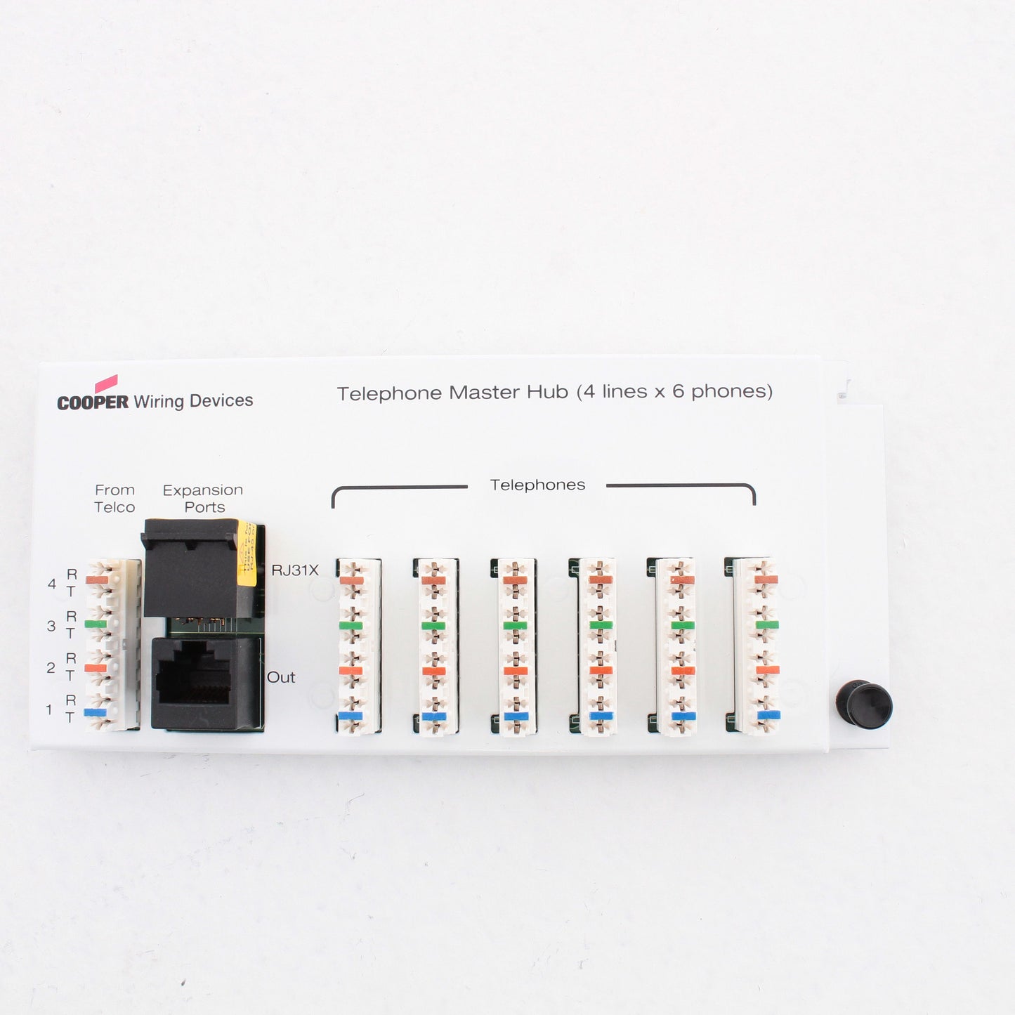 Cooper Open House Structured Media 4x6 Telephone Module 4-Lines RJ131X 5578