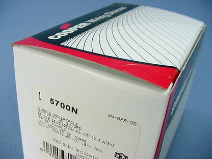 Cooper Flush Mount Power Receptacle Outlet Oven Welder Nema 6-30R 30A 250V 5700N