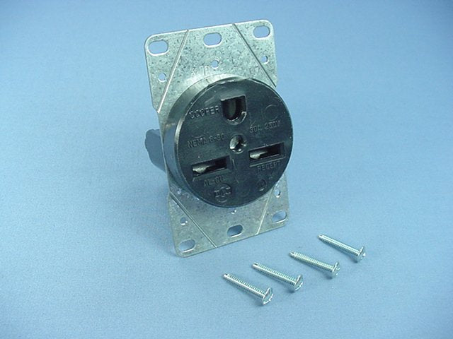 Cooper Flush Mount Power Receptacle Outlet Oven Welder Nema 6-30R 30A 250V 5700N