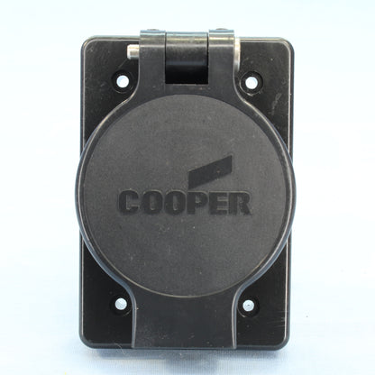 Cooper 60W33BK Black Watertight 20A Receptacle Outlet Flip Cover NEMA 5-20R 125V