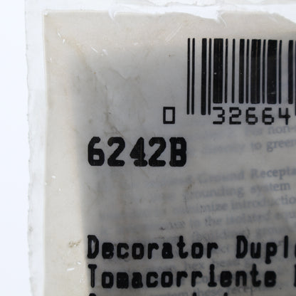Cooper Brown Commercial Decorator Receptacle Duplex Outlet NEMA 5-15R 15A 6242B