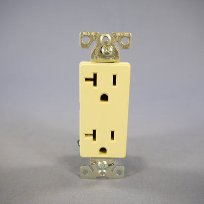 Cooper Ivory Commercial Decorator Receptacle Duplex Outlet 5-20R 20A 6352V-BU