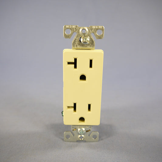 Cooper Ivory Commercial Decorator Receptacle Duplex Outlet 5-20R 20A 6352V-BU