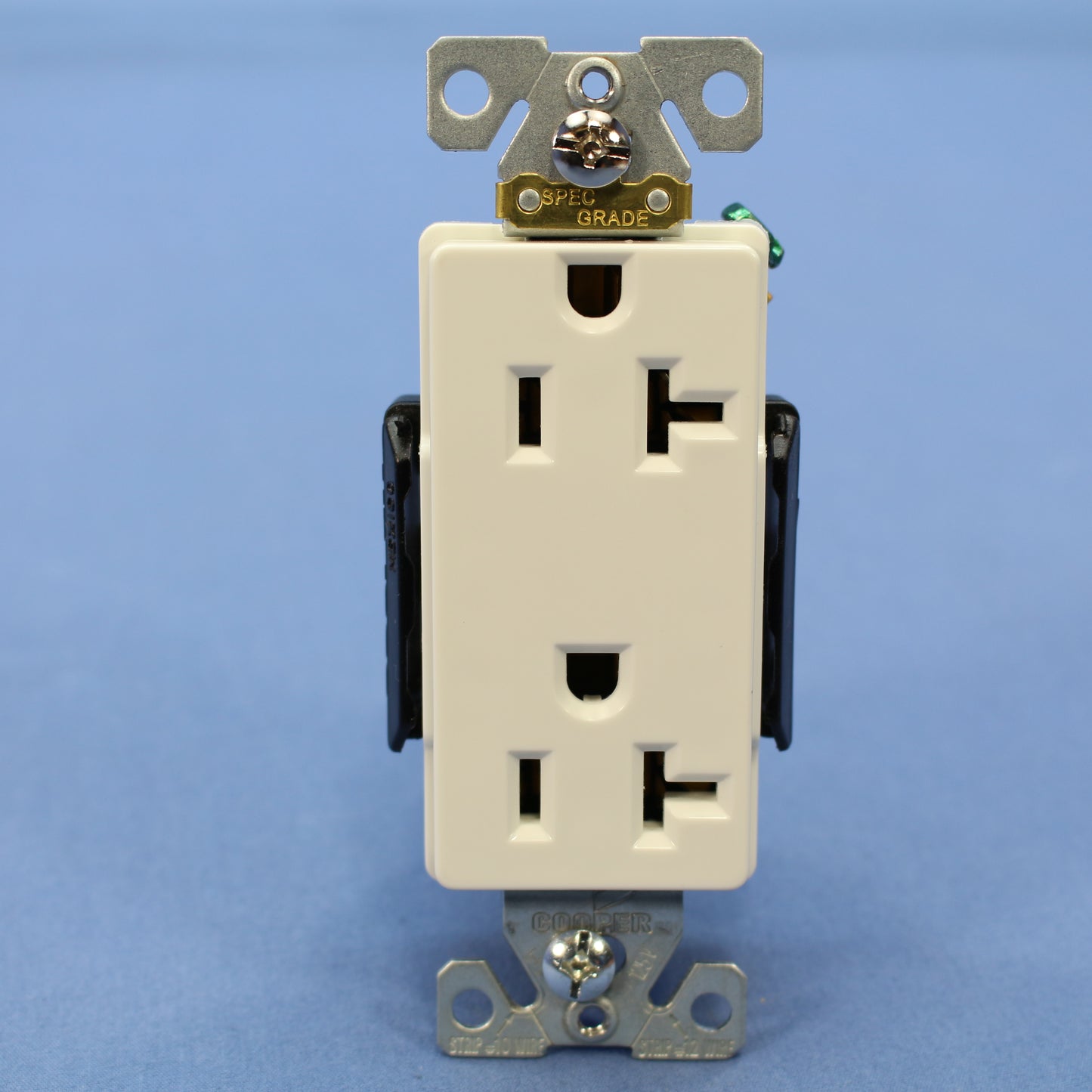 Cooper White Industrial Decorator Receptacle Duplex Outlet 5-20R 20A 6362W