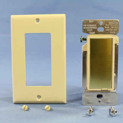 Cooper 6460V-K-C Ivory 3-Way 4-Way Decorator Touch Pad Master Dimmer Switch 600W