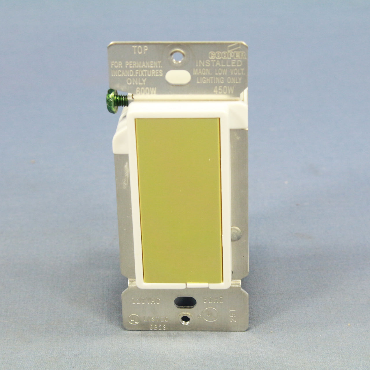 Cooper 6460W-K-C White 3-Way 4-Way Decorator Touch Pad Master Dimmer Switch 600W