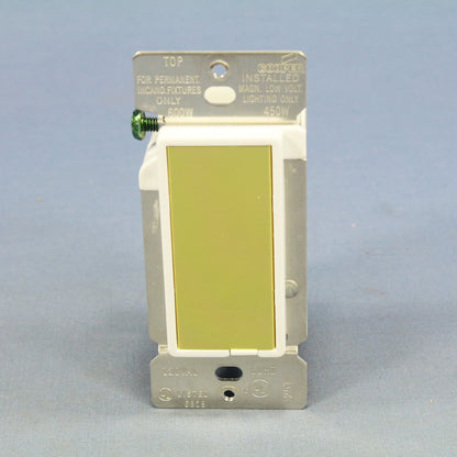 Cooper 6460W-K-C White 3-Way 4-Way Decorator Touch Pad Master Dimmer Switch 600W