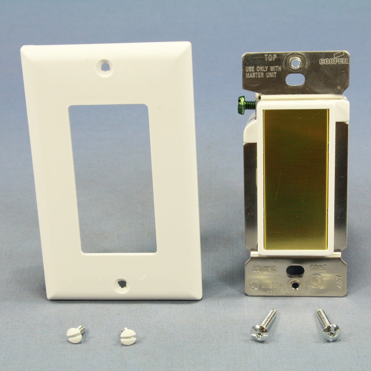 Cooper 6461W-K-C White Decorator 3-Way 4-Way Touch Pad Remote Dimmer Switch 600W