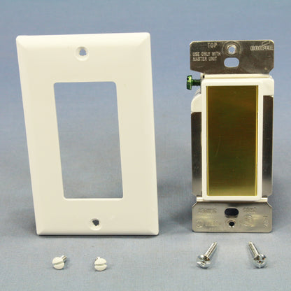 Cooper 6461W-K-C White Decorator 3-Way 4-Way Touch Pad Remote Dimmer Switch 600W