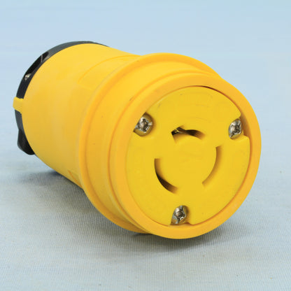 Cooper Yellow Twist Turn Hart-Lock Connector Non-Nema 20A Industrial 7314CY