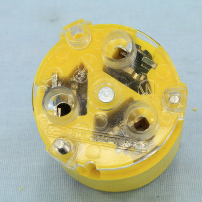 Cooper Yellow Twist Turn Hart-Lock Connector Non-Nema 20A Industrial 7314CY