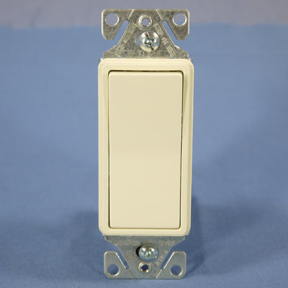 Cooper 7501A Almond Single Pole Decorator Rocker ON/OF Light Switches 15A 10pcs