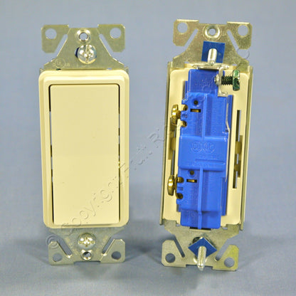 Cooper 7501LA Light Almond 15A Single Pole Decorator Rocker Light Switches 10pcs