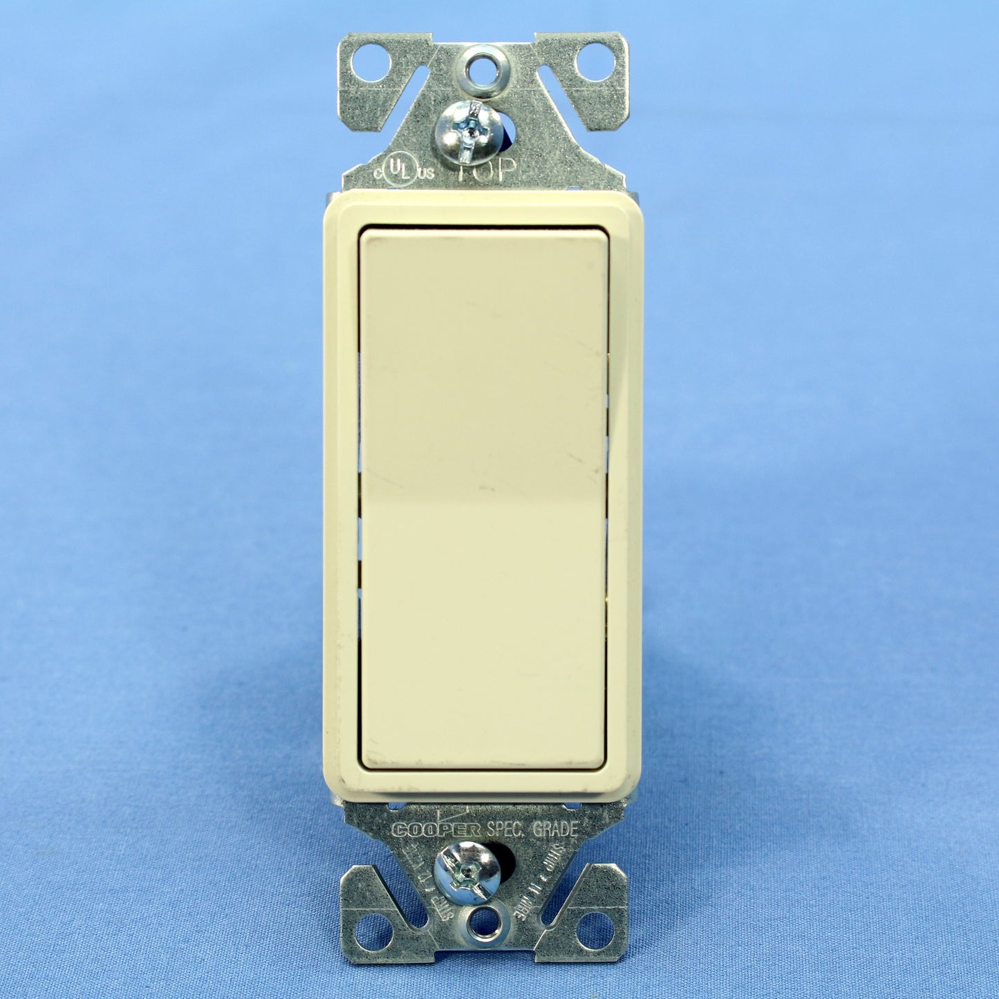 Cooper Light Almond Decorator Rocker Light Switch 15A Single Pole Bulk 7501LA