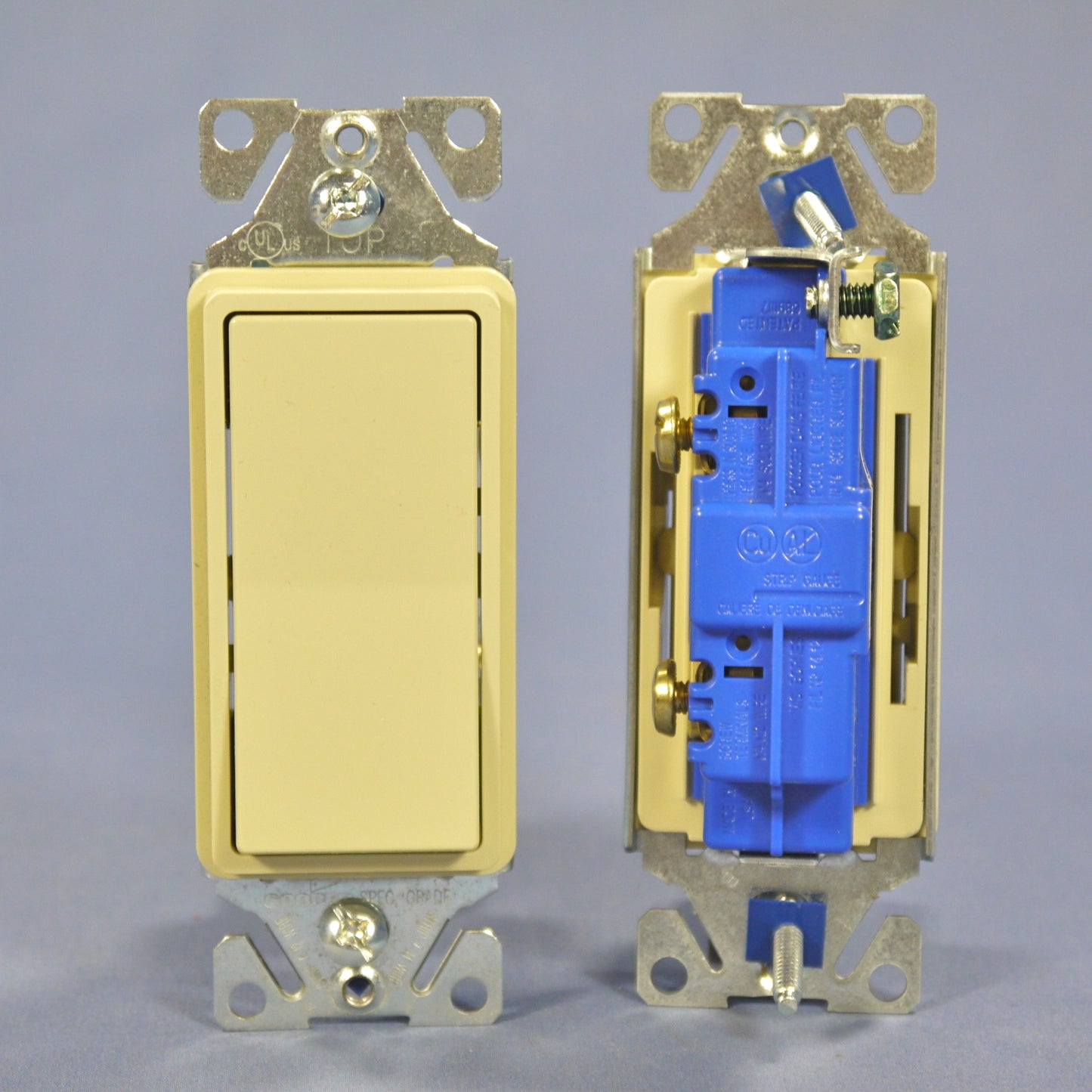 Cooper 7501V Ivory Decorator Rocker Light Switch 15A Single Pole 120/277V 10pcs