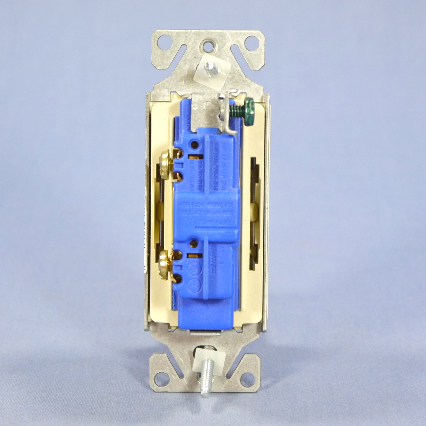 Cooper 7501V Ivory Decorator Rocker Light Switch 15A Single Pole 120/277V Bulk