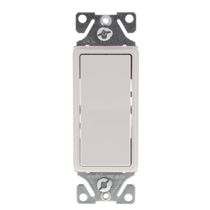 10 Cooper White Decorator Rocker Light Switches 15A Single Pole 120/277V 7501W