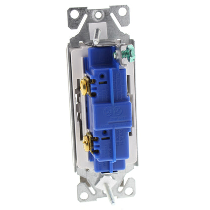 10 Cooper White Decorator Rocker Light Switches 15A Single Pole 120/277V 7501W