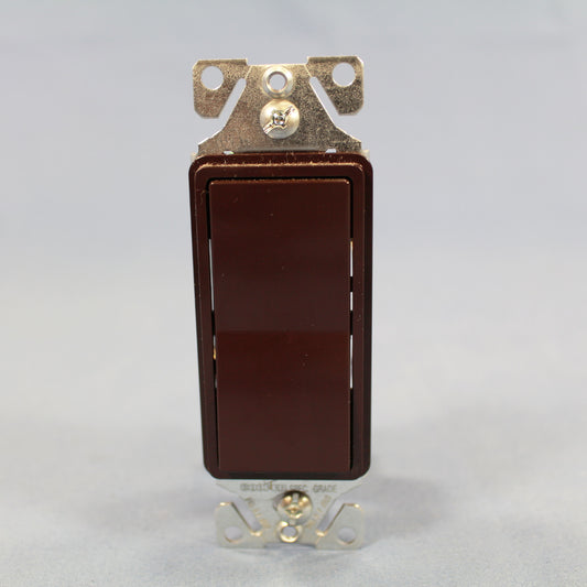 Cooper 7503B Brown 15A 3-Way Decorator Rocker Light Switch Control Residential