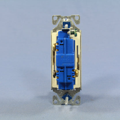 Cooper 7503LA Lt Almond Residential Decorator Rocker Light Switch 3-Way 15A Bulk