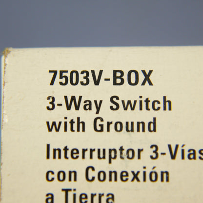 Cooper Ivory Residential 3-Way Decorator Rocker Light Switch 15A 7503V Boxed