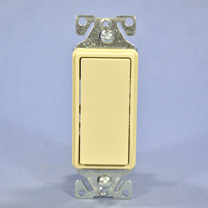 Cooper 3-Way Ivory Residential Decorator Rocker Wall Light Switch 15A Bulk 7503V