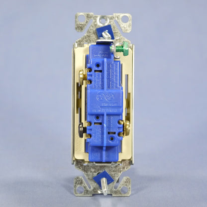 Cooper 3-Way Ivory Residential Decorator Rocker Wall Light Switch 15A Bulk 7503V