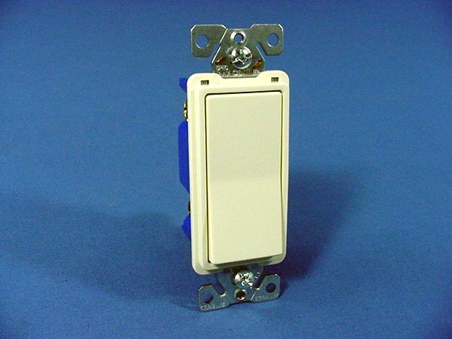 Cooper 7504A Almond Residential 4-Way Decorator Rocker Light Switch Control 15A