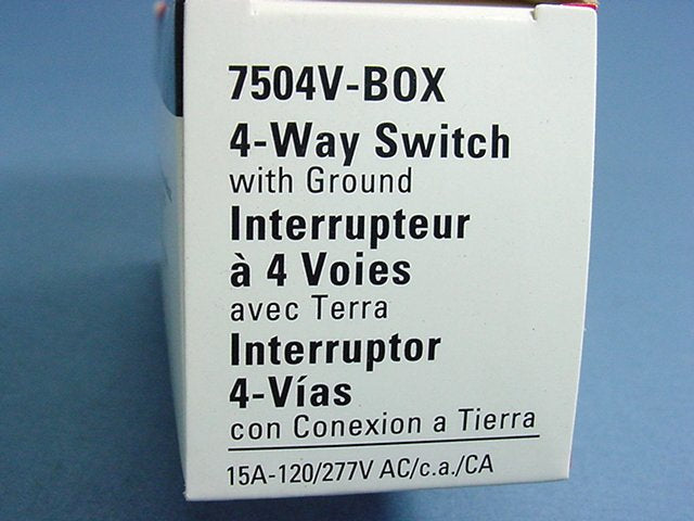 Cooper 4-Way Ivory Residential Decorator Rocker Light Switch Control 15A 7504V