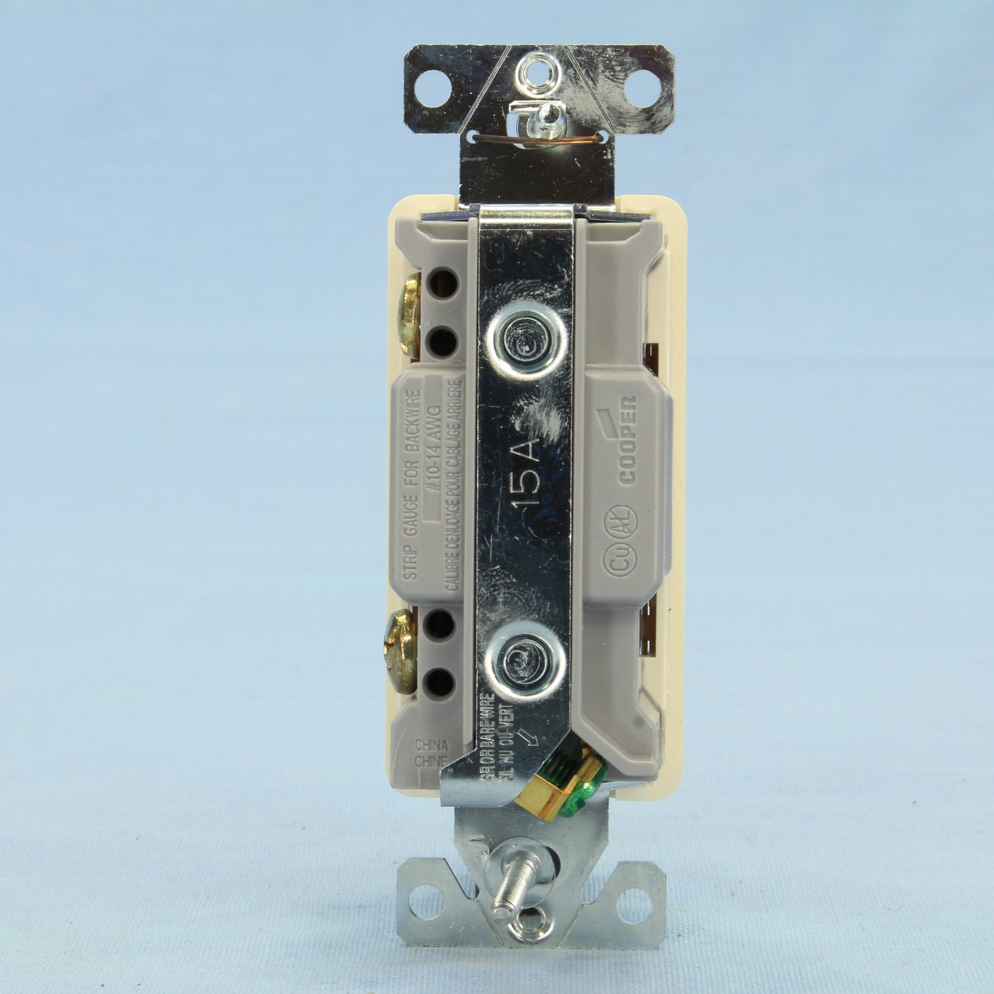 Cooper 7601-347A Almond Commercial Decorator Single Pole Rocker Switch 15A 347V