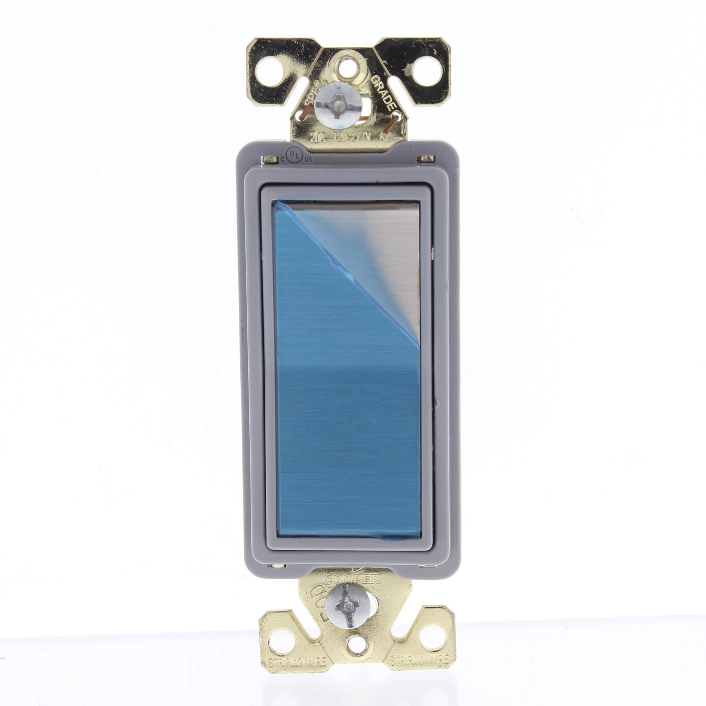 Cooper 7623CU Bronze Antimicrobial CuVerro White Decorator 3-Way Rocker Switch