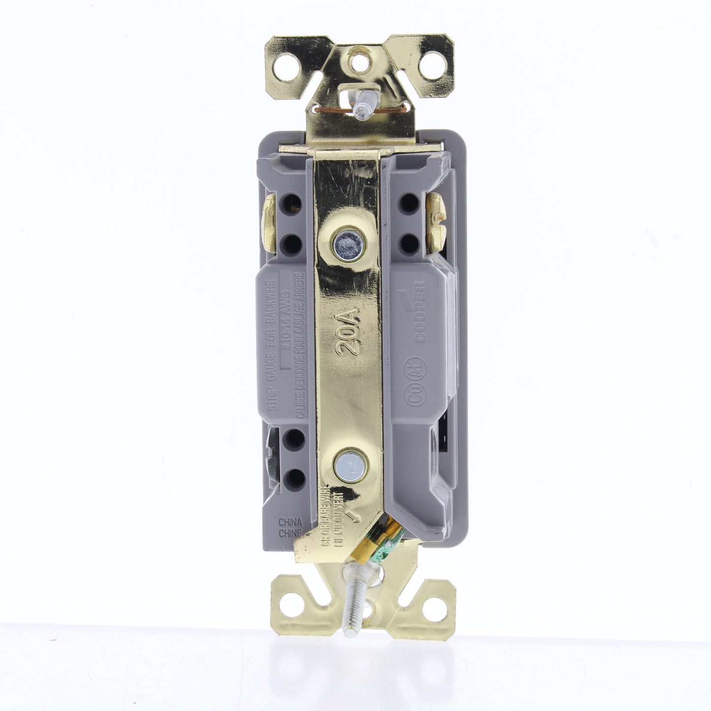 Cooper 7623CU Bronze Antimicrobial CuVerro White Decorator 3-Way Rocker Switch