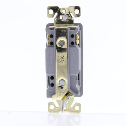 Cooper 7623CU Bronze Antimicrobial CuVerro White Decorator 3-Way Rocker Switch