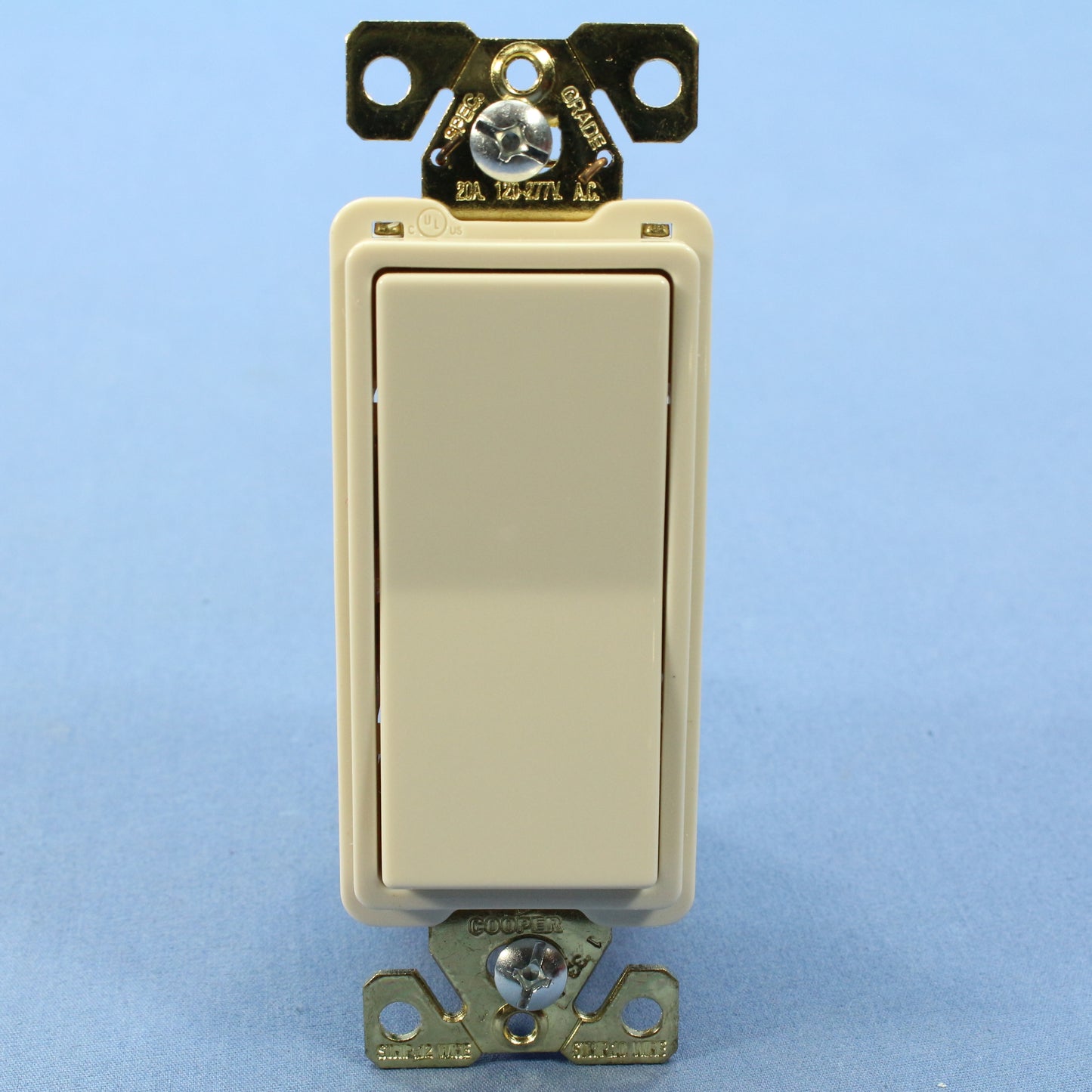 Cooper Light Almond Commercial Decorator 3-Way Rocker Light Switch 20A 7623LA