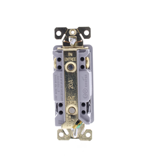 Cooper 7624CU Bronze Antimicrobial CuVerro White Decorator 4-Way Rocker Switch