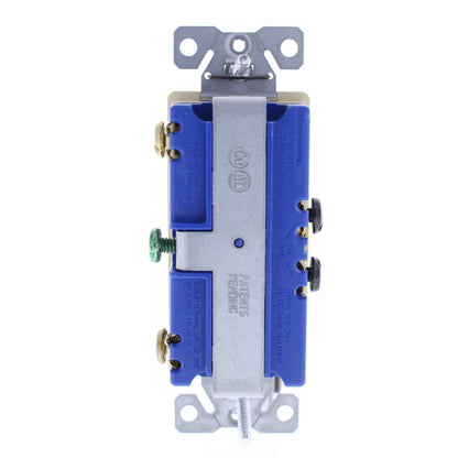 Cooper Combination Decorator Ivory Dual Rocker Light Switch Duplex 15A 7728V-SP