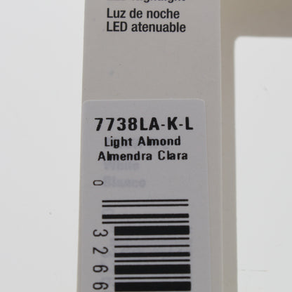 Cooper 7738LA-K-L Light Almond LED Single Pole Switch w/ Dimmable 1W Nightlight