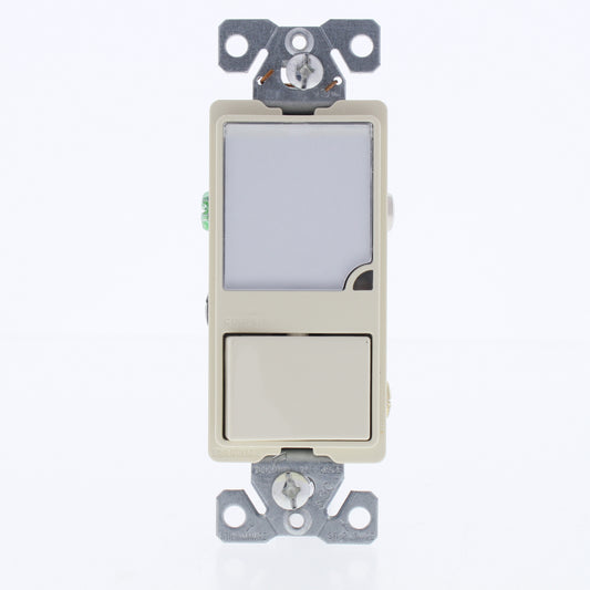 Cooper 7738LA-K-L Light Almond LED Single Pole Switch w/ Dimmable 1W Nightlight